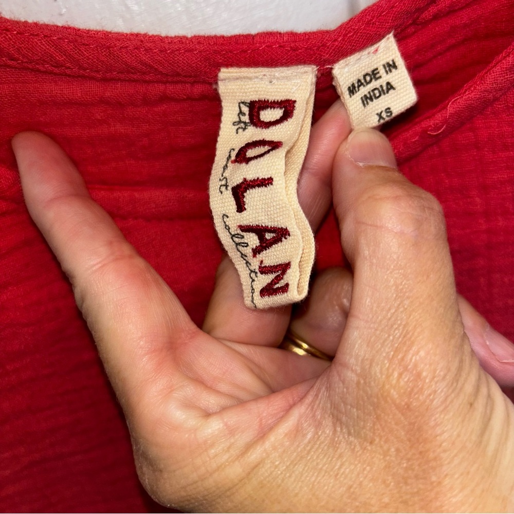Dolan Anthropologie XS Muslin pants Set Ombré Sunwashed red-orange beach summer - Picture 7 of 13